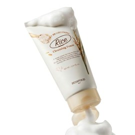 SKIN FOOD Rice Daily Brightening Cleansing Foam 5.07 fl. oz. (150ml) - Delicate Cleansing with Femented Rice Ingredients
