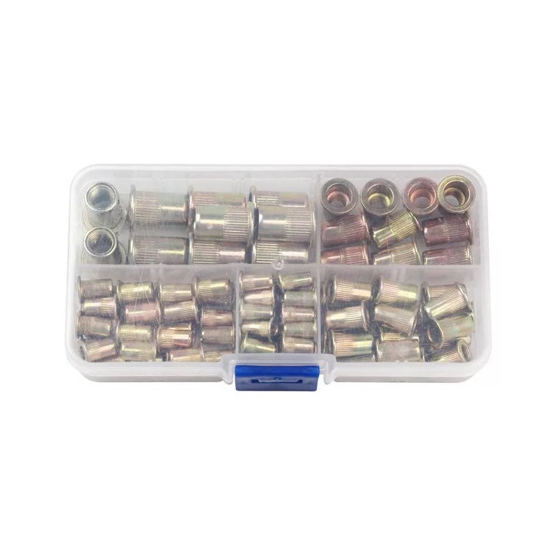 generic . 100 Tuercas De Remache De Acero Al Carbono