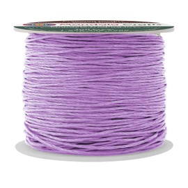 Mandala Crafts 0.5mm 109 Yards Lilac Cotton Waxed Cord for Jewelry Making Bracelet Cord Waxed String - Beading String Thread Jewelry Cords for Necklaces String