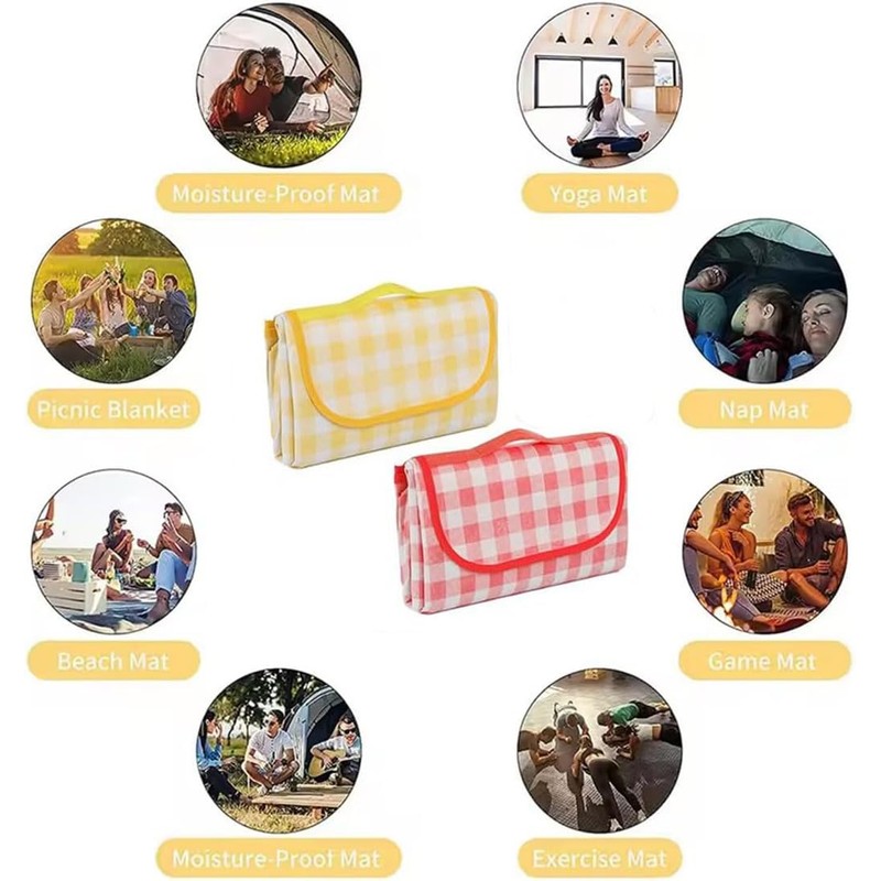 WADY Picnic Blanket Waterproof Foldable in Large 80x60in and Extra