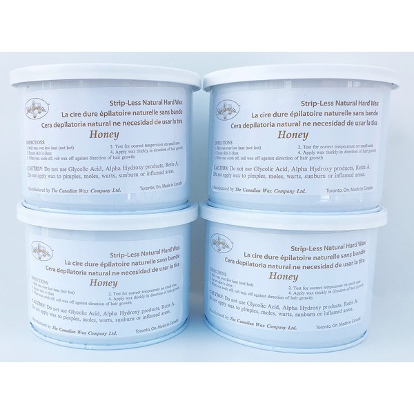 Sharonelle Natural Hard Honey Wax in 14 oz. - 4 cans