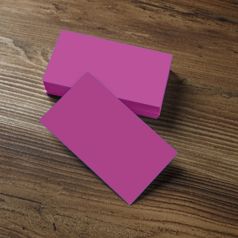 50Pcs Aluminium Alloy Business Card Exquisite Color Name Cards Business