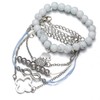 Prosy Multilayer Lucky 8 Bracelets Set Silver Pearl Fantasy Elephant