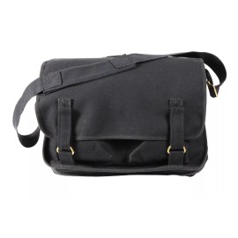 Rothco European Style School Bags - Canvas Versatile Shoulder Messenger Book Bag - Black