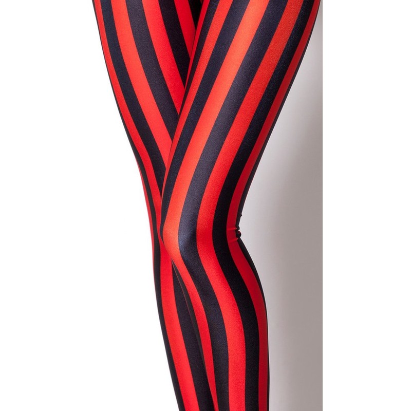 Sister Amy Girl Black/Red Contrast Color Digital Printted Ankle Elastic