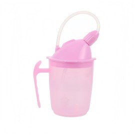 UKYCEORA Leak-proof Straw Cup, Suitable for the Elderly, Bedridden Patients, Disabled/Dysphagia People (Pink)