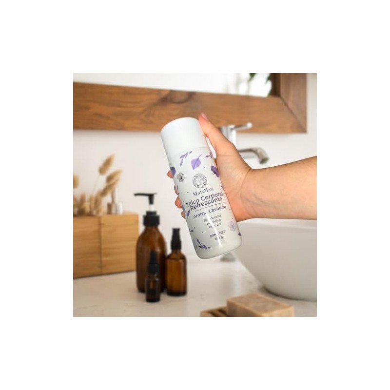 Talco Corporal Refrescante Lavanda MatiMati-Desodorante 100 g