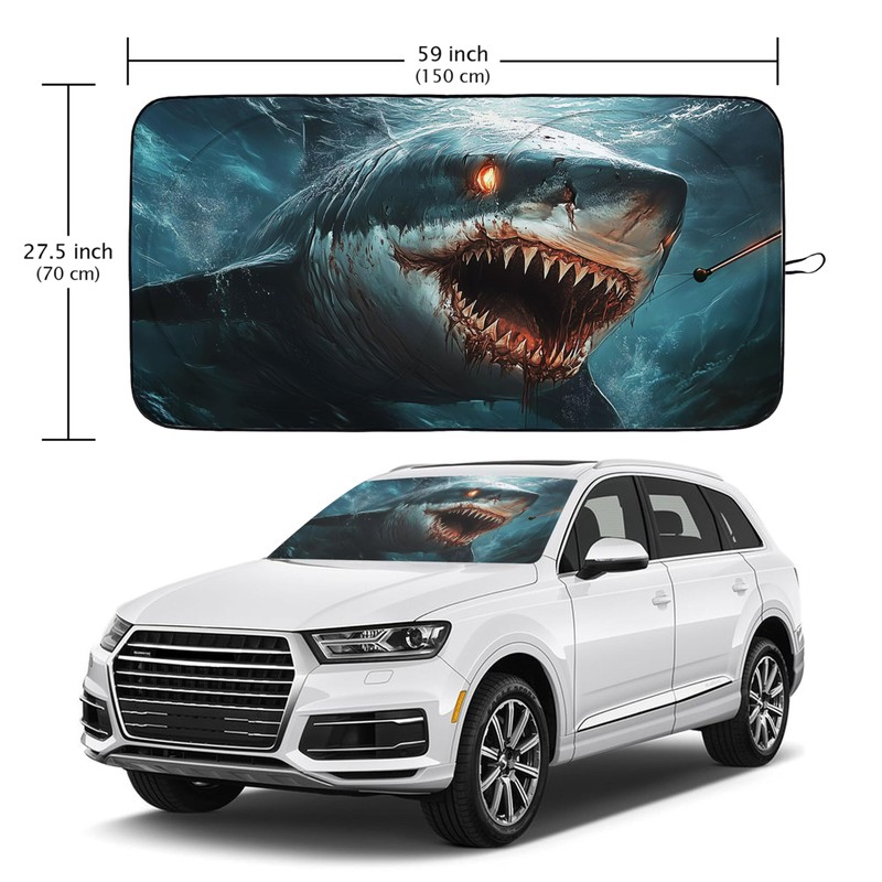Big Fish Car Windshield Sun Shade Foldable Sunshade Front Window