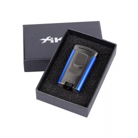 Xikar Astral 606GMBL Slim Single Jet Torch Cigar Lighter Gunmetal Blue NEW