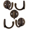 Fuxxer® 5 x Classic Bronze Coat Hooks Coat Hooks Wall
