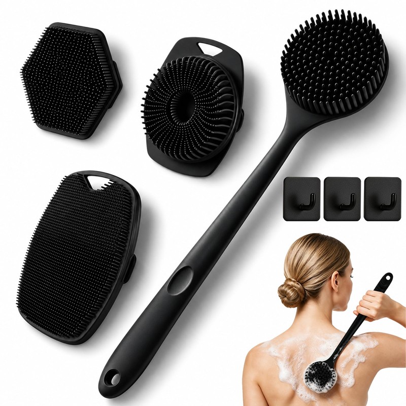 7 PCS Cepillo de Silicona para Cuerpo, Cepillo Exfoliante Corporal