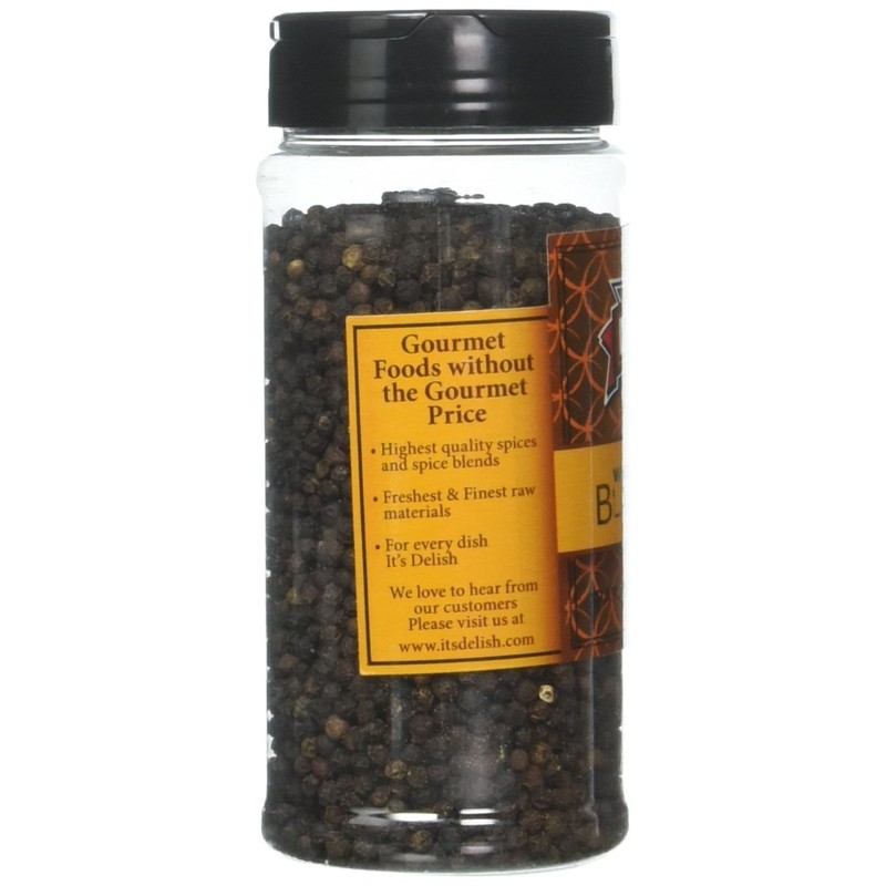 Whole Black Peppercorns, 7 oz Medium Jar
