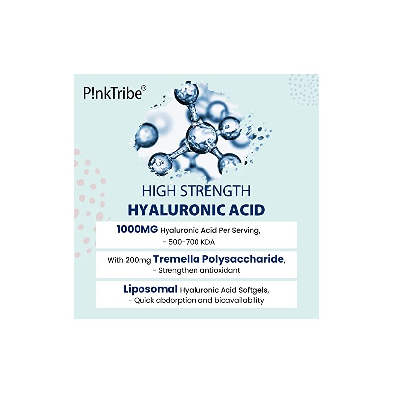 Liposomal Hyaluronic Acid Supplements - 1200mg Per Serving, High-Potency Bioavailable