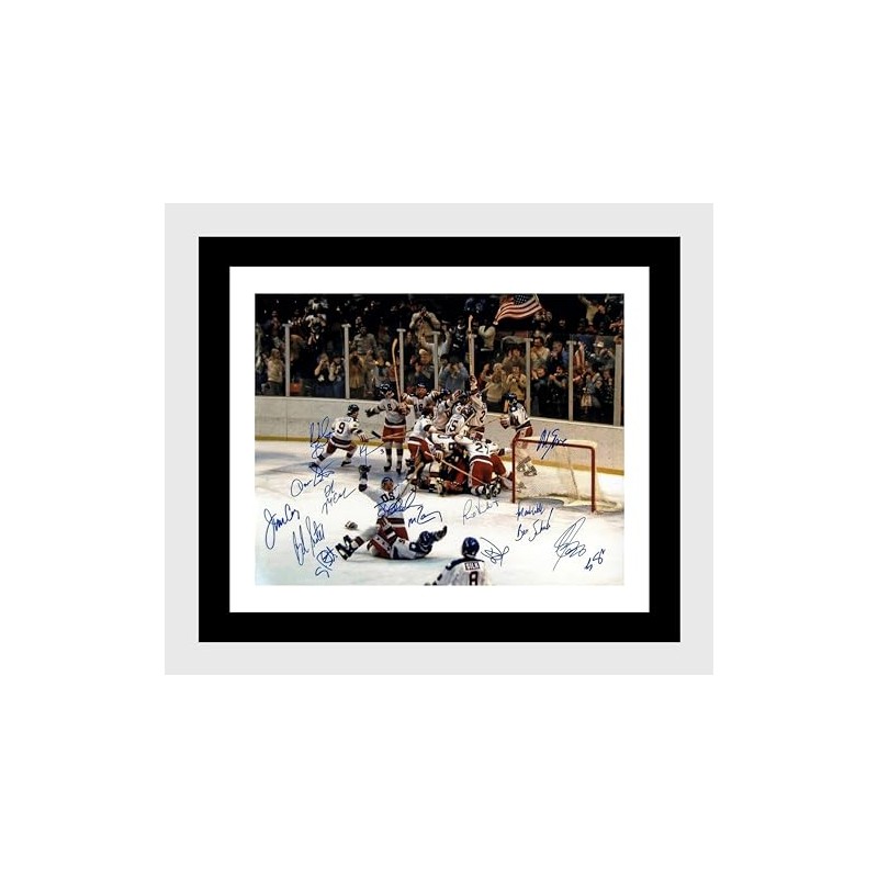 Generic Framed 1980 Olympic Hockey Miracle on Ice Autograph Replica