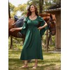 SCARLET DARKNESS Women's Renaissance Dress Medieval Peasant Dress Off Shoulder