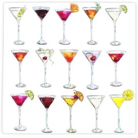 Martini Napkins for Martini Birthday Decorations, a Tiny Bit Older Party Decor, Cocktail Napkin for Bachelorette Party 65ct Cocktail Napkins 3ply