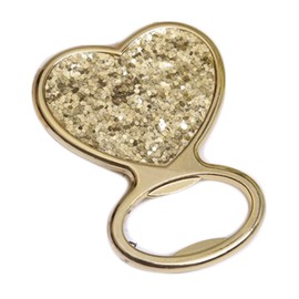 ARFUKA Flaschenöffner Bieröffner Edelstahl Kapselheber Kronkorkenöffner Metall Herzform Bierflascheöffner Geburtstag Weihnachten Hochzeitsgastgeschenke für Frauen und Männer Gold