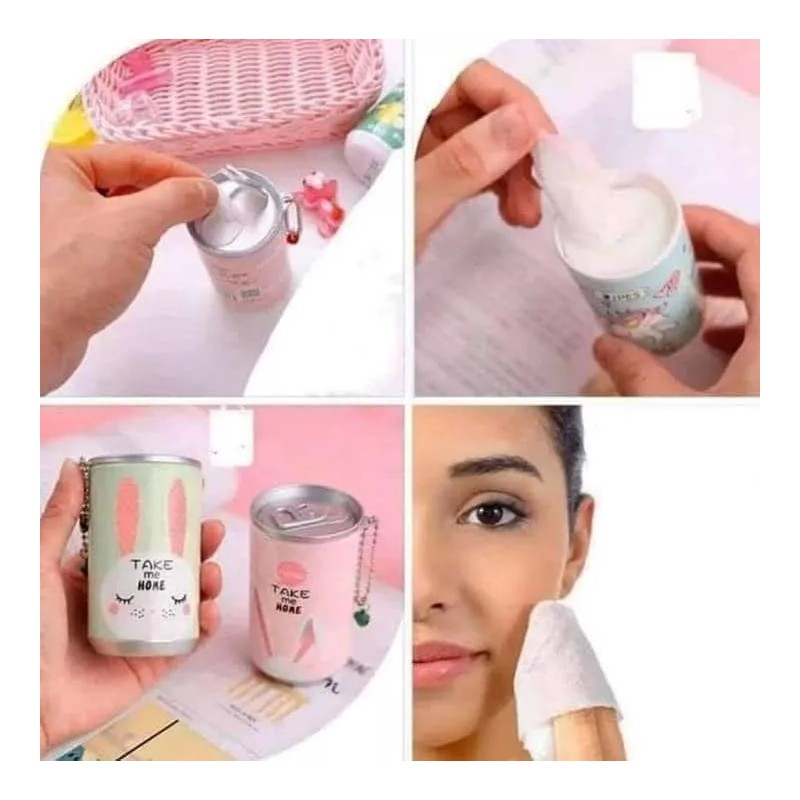 creaciones Juego De 3 Latas Toallitas Húmedas Removedoras De Maquillaje