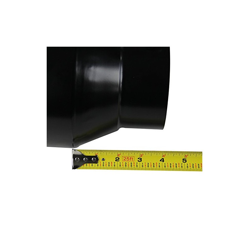 Spec-D Tuning 4"Inlet/6" Outlet Black Stainless Steel Truck Bolt-On Exhaust