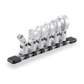 Tone HSCF306F Flex Claw Foot Wrench Set with Holder 0.3 inch (9.5 mm) Drive Angle (3/8 inch), 6 Pieces