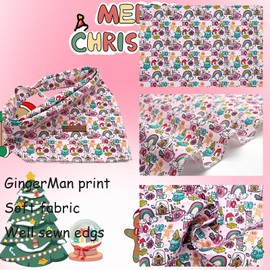 Elegant little tail Dog Bandana, Christmas Dog Scarf, Holiday Bib, Scarf, Washable Square Dog Scarf, Adjustable Dog Kerchief for Small, Medium, Large Dogs