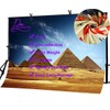 LYLYCTY Egyptian Backdrop 7x5ft Desert Blue Sky Pyramids Photo Background