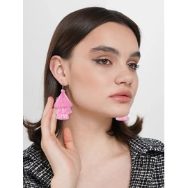 Colorful Layered Tassel Earrings Bohemian Dangle Earrings for Women Girls Christmas Valentines Day Gift