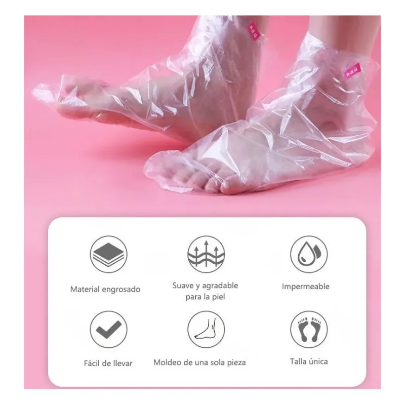 100 Pzs Guantes Bolsa Para Pies Desechables Impermeables