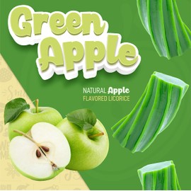 Wiley Wallaby Licorice 24 Ounce Classic Gourmet Soft & Chewy Australian Green Apple Licorice Candy Twists, 3 Pack