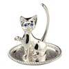 Ring Holder Cat Height 8,5cm Silver Plated