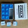 Aswalling 12Pcs Powdered Pool Cue Pool Table Chalk Essential Accessories
