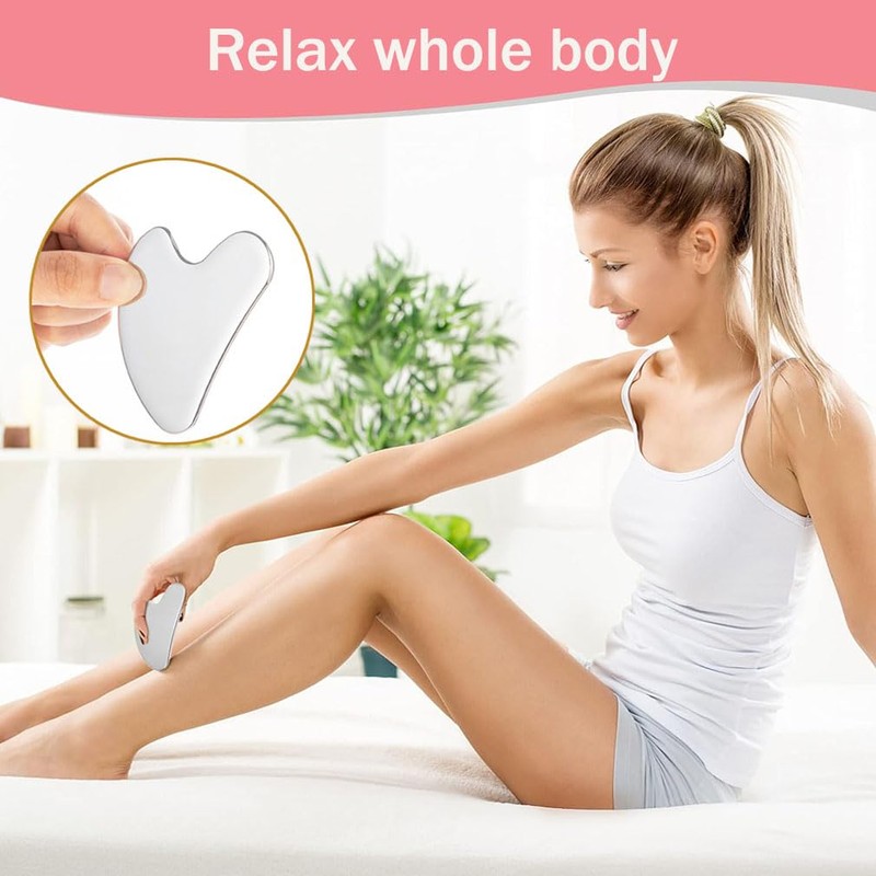 Gua Sha,Gua Sha Massage Tool,Premium Stainless Steel Gua Sha Stone