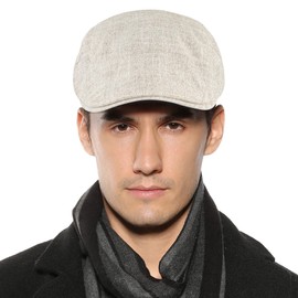 Jogoi Boina Plana para Hombre Sombrero de Pato Retro Gorras Fedora Ajustable Tela de Algodón para Pesca Golf Senderismo