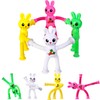 Limpskys 4Pack Telescopic Suction Cup Bunny Toy，Easter Bunny, Easter Egg