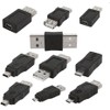 Parishop 10pcs OTG 5pin Mini Changer Converter Adapter USB Male