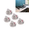 Gas Stove Knob Cover, Stainless Steel, Direct Installation, 5pcs, Compatible