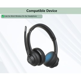 XRHTONG Prime Replacement Earpads Compatible with JLab Go Work Wireless On-Ear Headphone Ear Pads Cushion(Protein Leather/Memory Foam)