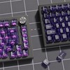 dagaladoo Purple Clear keycaps,Transparent keycaps 60 75 100 Percent,Jelly keycap