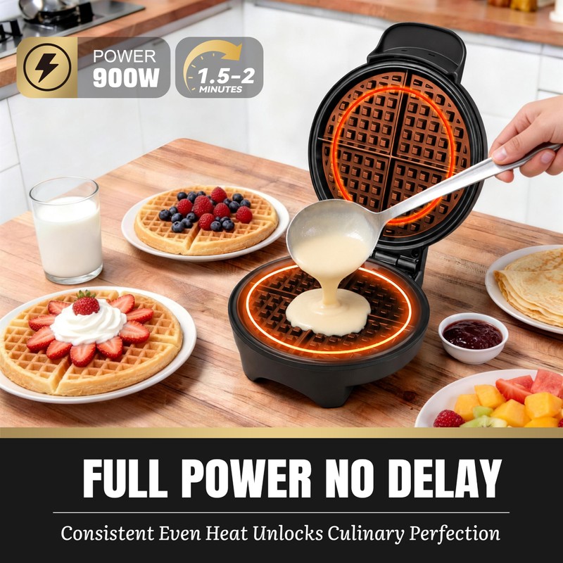 FineMade 7 Inches Classic Waffle Maker Machine, belgian waffle maker