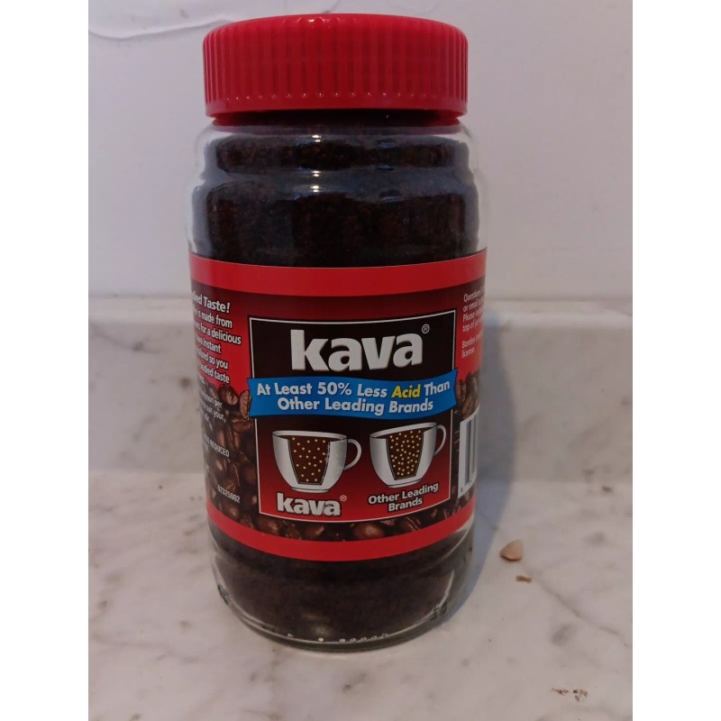 Kava Low Acid Instant Coffee Lover 8 Ounce Glass Jar