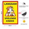 Pack of 2 - Achtung Kinder Sign (20 x 30