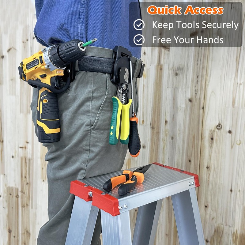 MUTUACTOR 2 x Tool Holster, Belt Clip, Robust Magnetic Tool