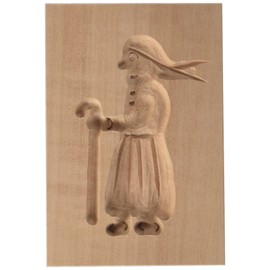 Städter 841215 Springerles- Model "Hexe" Backform, Holz, braun, 8 x 5,5 x 3 cm,