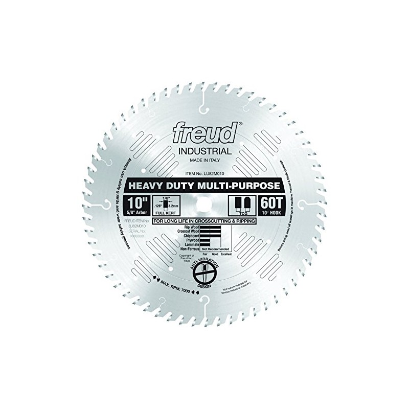 Freud LU82M010 10" Heavy Duty Multi-Purpose Blade