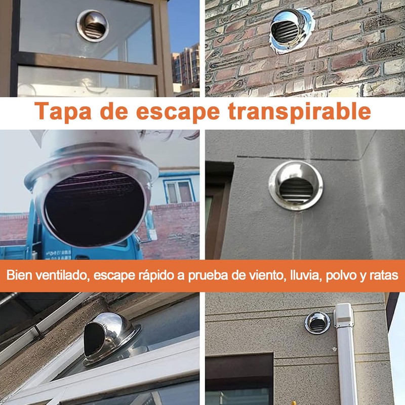 2 Cubierta de Ventilación de 4 pulgadas Pared para Extractor