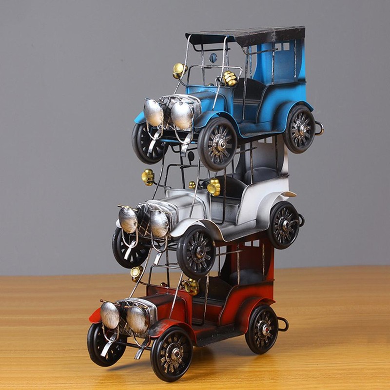 Retro Nostalgic Metal Crafts Car Models Ornaments Home Decoration for
