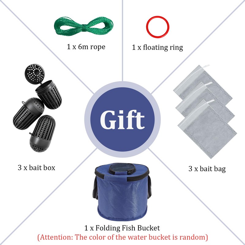 Minnow Trap 24in*10in” with Foldable Fishing Net & Collapsible Fish