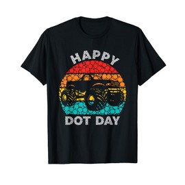Polka Dot Monster Truck Funny Dot Day for Boys Kids Toddler T-Shirt