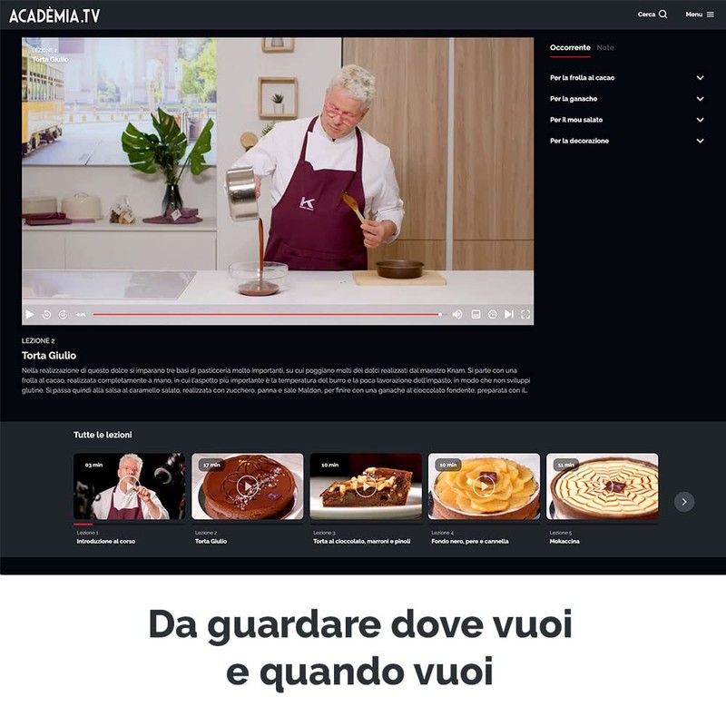Acadèmia.tv - Online cooking classes - 12 months without limits