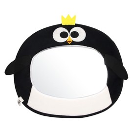 Hyuduo 3D Cartoon Character Design Baby Mirror Cartoon Baby Safety Seat Viewing Mirror Acrylic Car Baby Backseat Rearview Mirror for Observe Baby(Penguin)